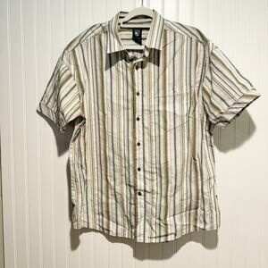 Kuhl Striped Suncel Button Up Shirt Short Sleeves Mens XL